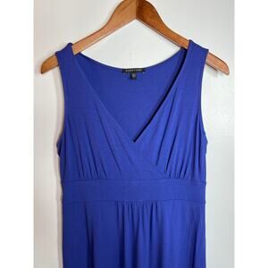 Eileen Fisher Organic Cotton Blend Sleeveless Maxi Purple Stretch Dress Travel